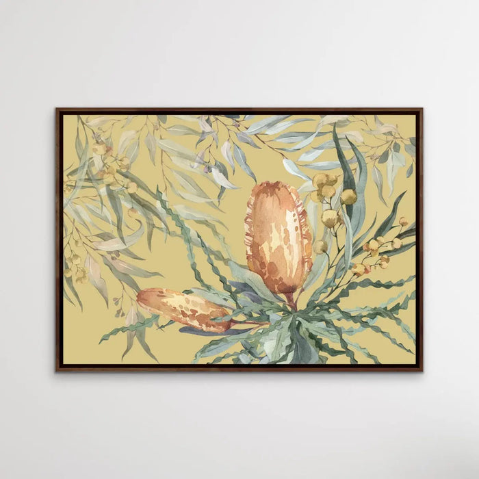 Bush Banksia - Australian Native Flower Original Artwork Canvas or Art Print, Wall Art, Ozark Home 