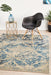 Giza Bone & Blue Faded Pattern Rug, Rugs, Ozark Home 