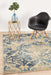 Giza Bone & Blue Faded Pattern Rug, Rugs, Ozark Home 