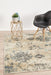 Giza Bone Distressed Floral Medallion Contemporary Rug, Rugs, Ozark Home 