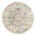 Cesme Silver Round Faded Medallion Contemporary Rug, Rugs, Ozark Home 