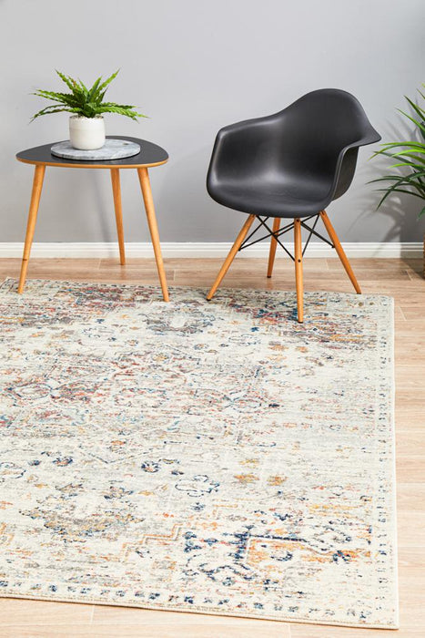 Cesme Silver Faded Medallion Contemporary Rug, Rugs, Ozark Home 