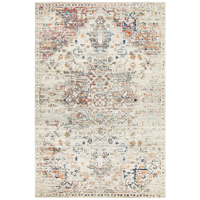 Cesme Silver Faded Medallion Contemporary Rug, Rugs, Ozark Home 