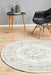 Cesme White Round Faded Medallion Contemporary Rug, Rugs, Ozark Home 