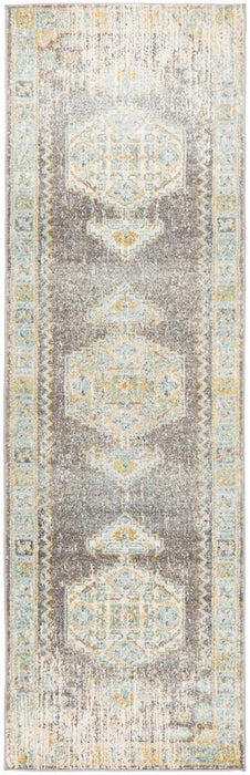 Cesme Grey Faded Medallion Contemporary Rug, Rugs, Ozark Home 