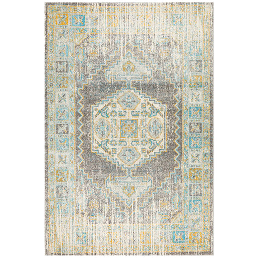 Cesme Grey Faded Medallion Contemporary Rug, Rugs, Ozark Home 