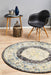 Cesme Charcoal Round Faded Medallion Contemporary Rug, Rugs, Ozark Home 