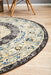 Cesme Charcoal Round Faded Medallion Contemporary Rug, Rugs, Ozark Home 