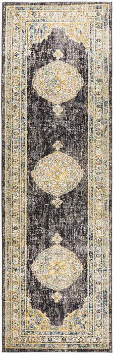 Cesme Charcoal Faded Medallion Contemporary Rug, Rugs, Ozark Home 