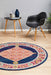 Cesme Royal Blue Round Medallion Contemporary Rug, Rugs, Ozark Home 