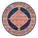 Cesme Royal Blue Round Medallion Contemporary Rug, Rugs, Ozark Home 