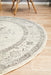 Cesme Silver Round Floral Motif Contemporary Rug, Rugs, Ozark Home 