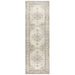 Cesme Silver Floral Motif Contemporary Runner Rug, Rugs, Ozark Home 