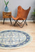 Cesme Blue Round Intrinsic Geometric Contemporary Rug, Rugs, Ozark Home 