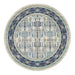 Cesme Blue Round Intrinsic Geometric Contemporary Rug, Rugs, Ozark Home 