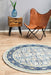 Cesme Blue Round Intrinsic Geometric Contemporary Rug, Rugs, Ozark Home 