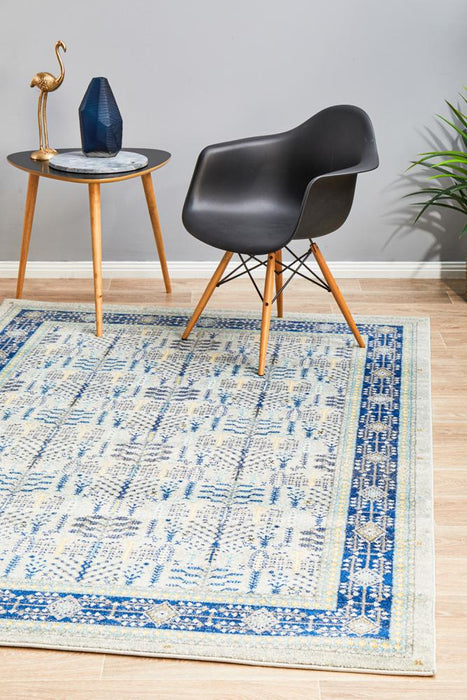 Cesme Blue Intrinsic Geometric Contemporary Rug, Rugs, Ozark Home 