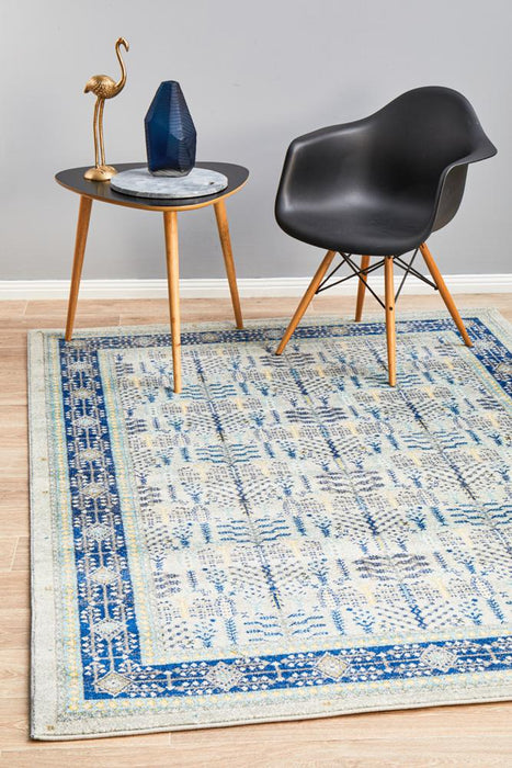 Cesme Blue Intrinsic Geometric Contemporary Rug, Rugs, Ozark Home 