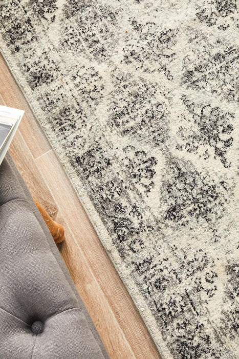 Cesme Grey Faded Diamond Contemporary Runner Rug, Rugs, Ozark Home 