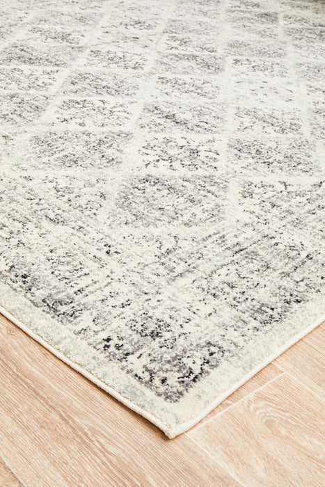 Cesme Grey Faded Diamond Contemporary Rug, Rugs, Ozark Home 