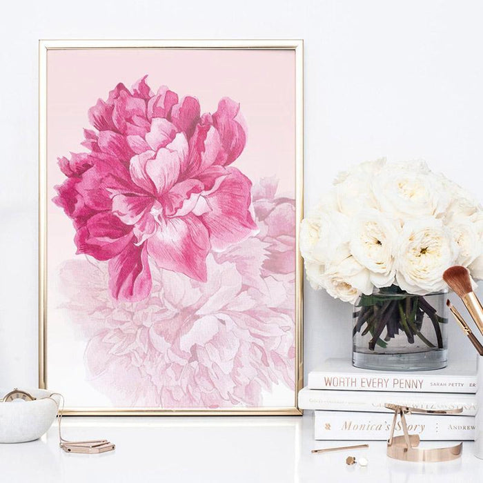 Floral Duo in Blush Watercolours - Art Print - Ozark Home