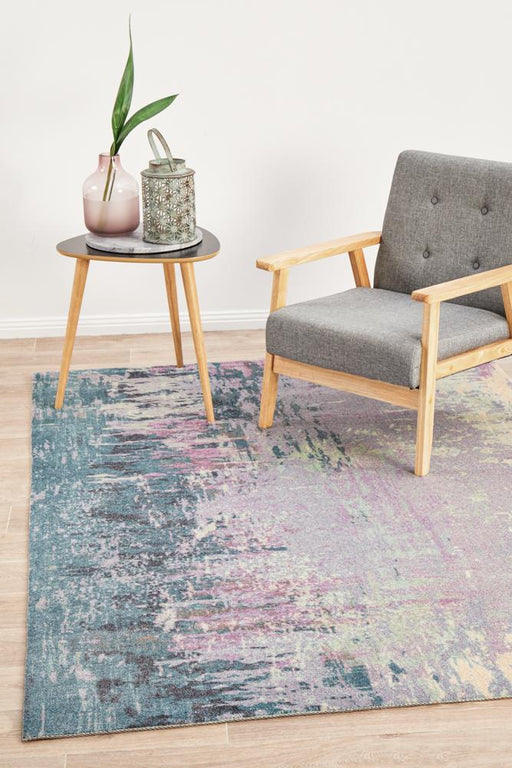 Cao Violet Abstract Print Contemporary Rug, Rugs, Ozark Home 