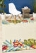 Chalu Ivory Tropical Print Contemporary Indoor/Outdoor Rug, Rugs, Ozark Home 