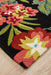 Chalu Black Tropical Print Contemporary Indoor/Outdoor Rug, Rugs, Ozark Home 