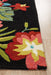 Chalu Black Tropical Print Contemporary Indoor/Outdoor Rug, Rugs, Ozark Home 