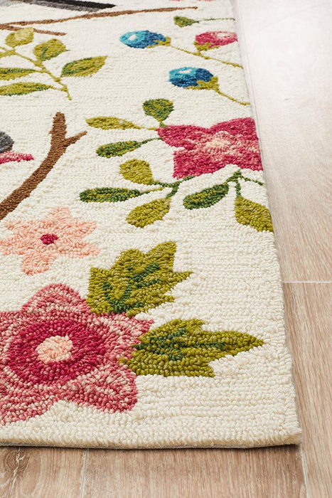 Chalu Multicoloured Birds of Spring Contemporary Indoor/Outdoor Rug, Rugs, Ozark Home 