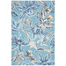 Chalu Blue Water Lillies Contemporary Indoor/Outdoor Rug, Rugs, Ozark Home 