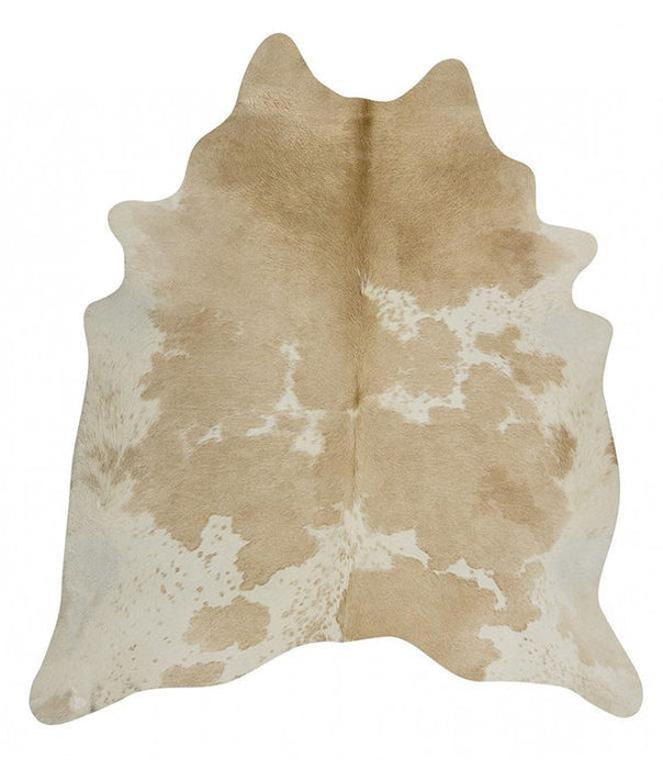 Cairu Beige & White Cowhide Rug, Rugs, Ozark Home 