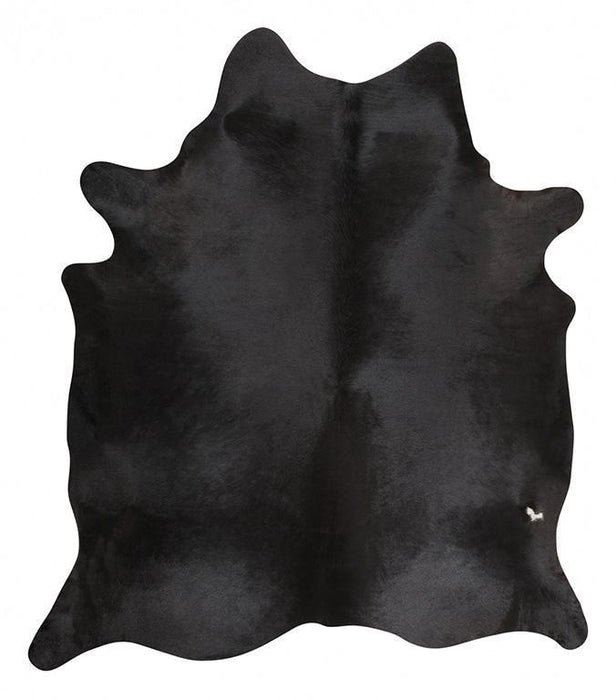 Cairu Jet Black Cowhide Rug, Rugs, Ozark Home 