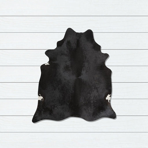 Cairu Jet Black Cowhide Rug, Rugs, Ozark Home 