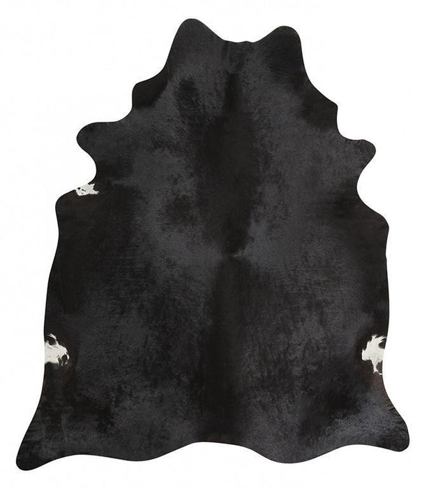 Cairu Jet Black Cowhide Rug, Rugs, Ozark Home 