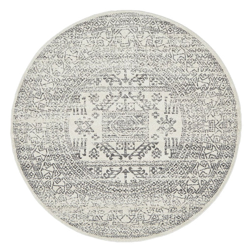 Cayeli Silver Round Intrinsic Aztec Contemporary Rug, Rugs, Ozark Home 