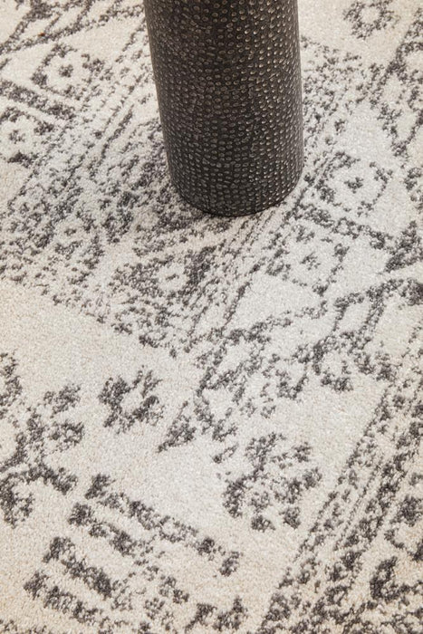 Cayeli Silver Round Intrinsic Aztec Contemporary Rug, Rugs, Ozark Home 