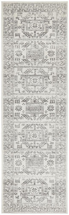 Ahlat Silver Aztec Transitional Multi Grid Pattern Contemporary Rug, Rugs, Ozark Home 