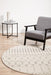 Cayeli Silver Round Transitional Trellis Contemporary Rug, Rugs, Ozark Home 