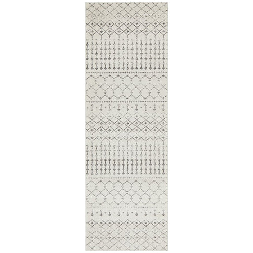 Cayeli Silver Tribal Monochromatic Contemporary Runner Rug, Rugs, Ozark Home 