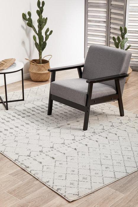 Cayeli Silver Transitional Trellis Contemporary Rug, Rugs, Ozark Home 