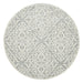 Cayeli Silver Round Floral Trellis Contemporary Rug, Rugs, Ozark Home 