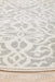 Ahlat Silver Floral Diamond Pattern Contemporary Round Rug, Rugs, Ozark Home 