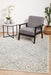 Ahlat Silver Floral Diamond Pattern Contemporary Rug, Rugs, Ozark Home 