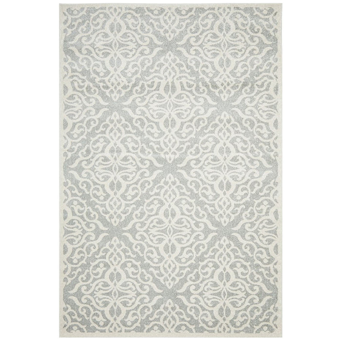 Cayeli Silver Floral Trellis Contemporary Rug, Rugs, Ozark Home 