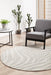Ahlat Silver Savannah Zebra Contemporary Round Rug, Rugs, Ozark Home 