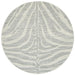 Ahlat Silver Savannah Zebra Contemporary Round Rug, Rugs, Ozark Home 