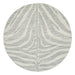 Cayeli Round Silver Zebra Safari Contemporary Rug, Rugs, Ozark Home 