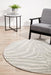 Ahlat Silver Savannah Zebra Contemporary Round Rug, Rugs, Ozark Home 