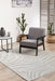 Ahlat Silver Savannah Zebra Contemporary Rug, Rugs, Ozark Home 